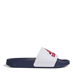 adidas Adilette Shower Slides Unisex White/Blue/Red