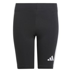 adidas Essentials Girls 3-Stripes Shorts Kids Black/White