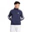 adidas 3 Stripe Zip Top Mens Legend Ink/Wht - Veľkosť: 2XL