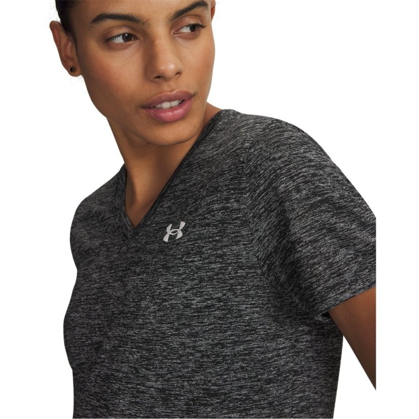 Under Armour Tech™ Twist V-Neck Short Sleeve Womens Black