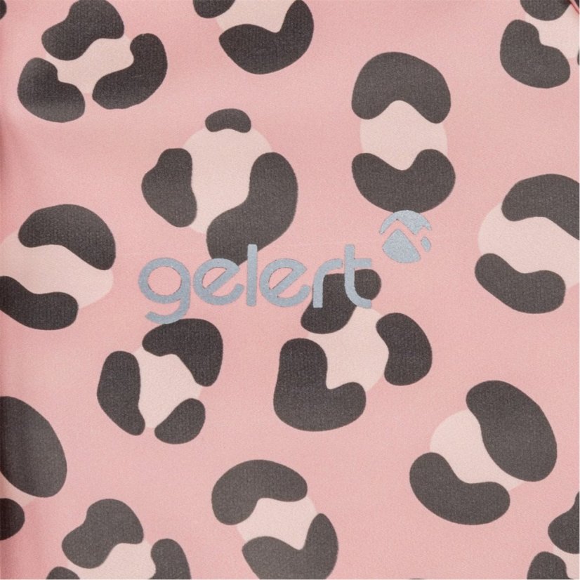 Gelert Unisex Kids' PU Water Resistant Wind Resistant Long Sleeve Raincoat Pink AOP