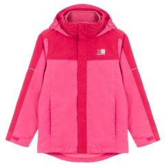 Karrimor Kids' 10000mm Waterproof Removable Fleece 3-in-1 Jacket Pink/Red