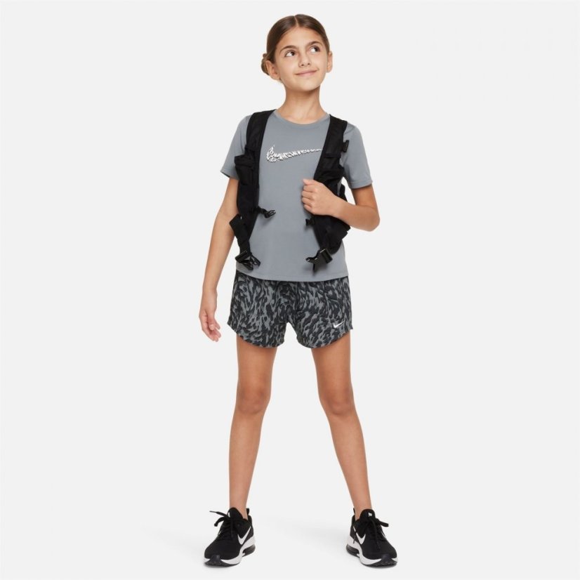 Nike One Big Kids' (Girls') Short-Sleeve Top Smoke Grey