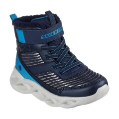 Skechers High Top Sneaker Boot W Faux Fur Low-Top Trainers Boys Navy/Blue