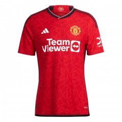 adidas Manchester United Authentic Home Shirt 2023 2024 Adults Team Red