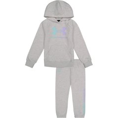 Under Armour Armour Gradient Logo Hoody Set Infant Girls Grey