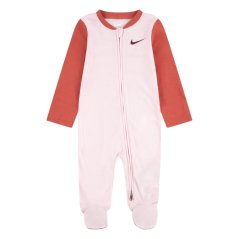 Nike Unisex Kids' E1D1 All Over Print Footed Onesie Pink Foam