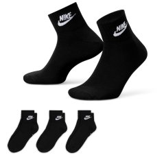 Nike Everyday Essential Ankle Socks (3 Pairs) Black/White