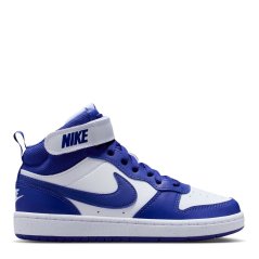 Nike Court Borough Mid 2 Big Kids' Shoe White/Blue