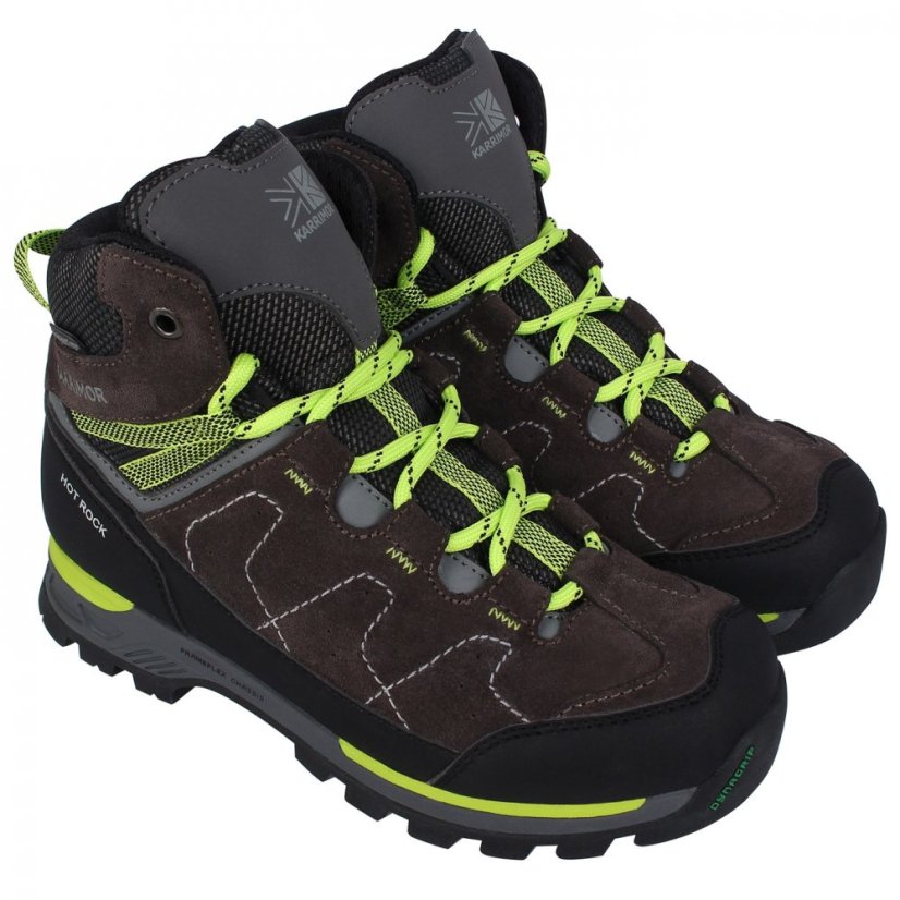 Karrimor Hot Rock Waterproof Walking Boots Childrens Charcoal/Green