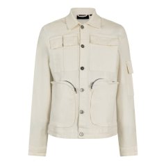 Criminal Damage Men's Utility Denim Jacket Off White