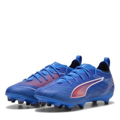 Puma Ultra 5 Pro Childrens Firm Ground Football Boots Blue/White