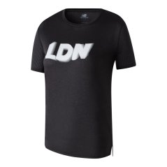 New Balance Athletics Running Top Womens Black Graphic