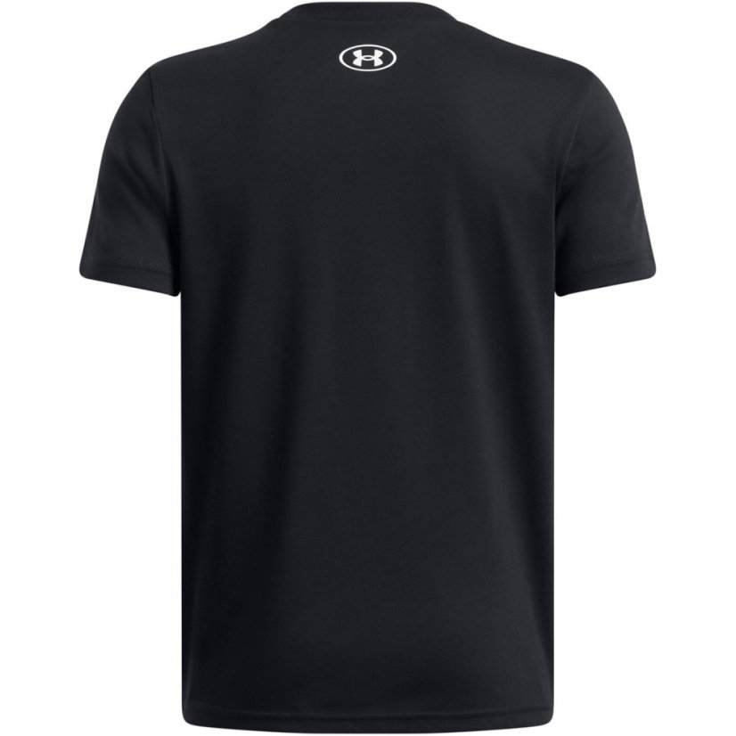 Under Armour UA Sportstyle Boys Short Sleeve Black Medium Heather