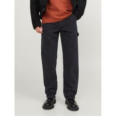 Jack and Jones Men's Eddie Carp Carpenter Jeans Black