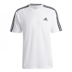 adidas Classic 3 Stripe Sereno pánske tričko White/Black