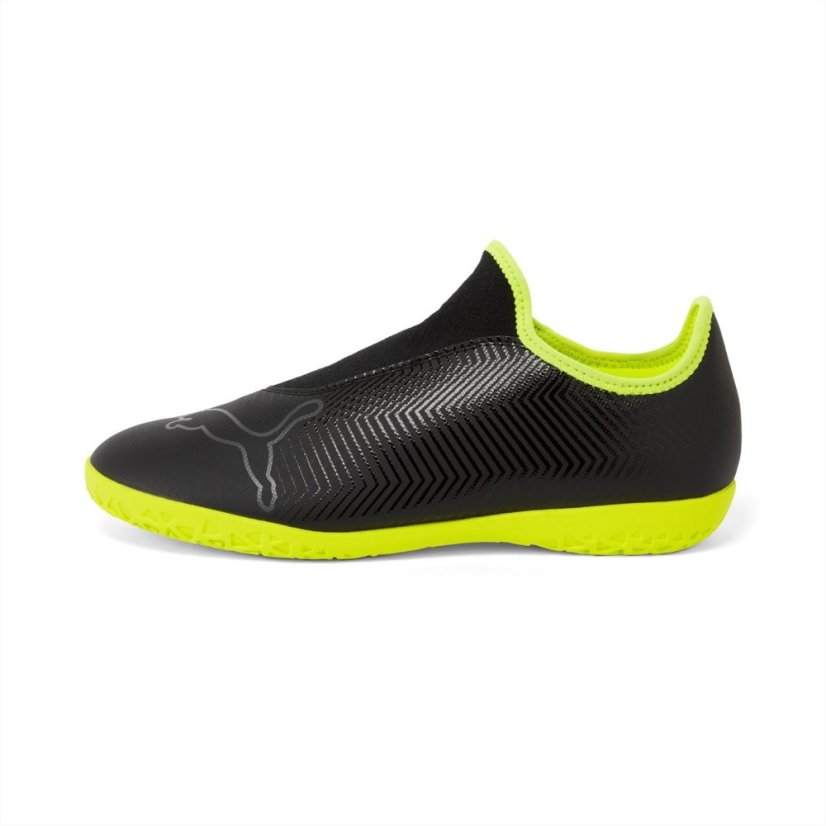 Puma Men's Finesse Indoor Football Boots Black/FluYellow