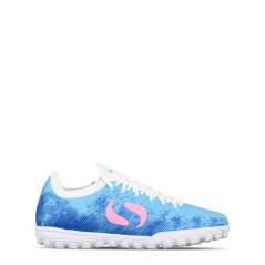 Sondico Blaze Junior Astro Turf Trainers Blue/Pink/White