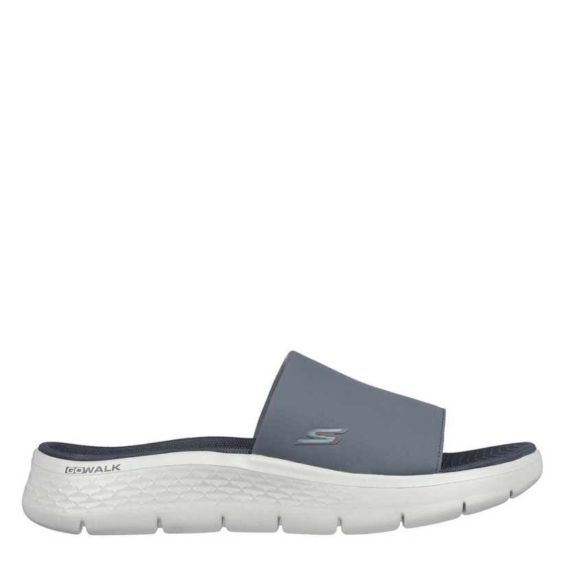 Skechers Flex Synthetic Single Band San Flat Sandals Mens Grey
