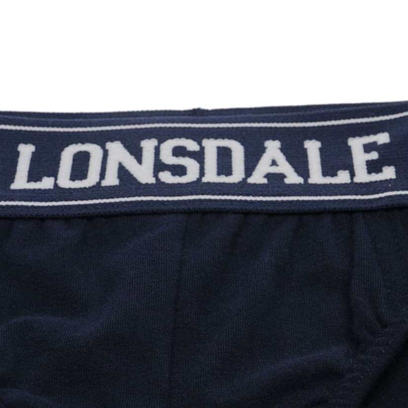 Lonsdale 2 Pack Briefs Junior Boys Navy/White