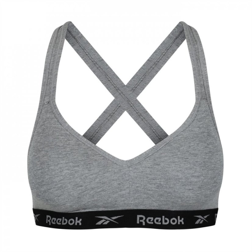 Reebok Cara Crop Sports Bra Womens Grey