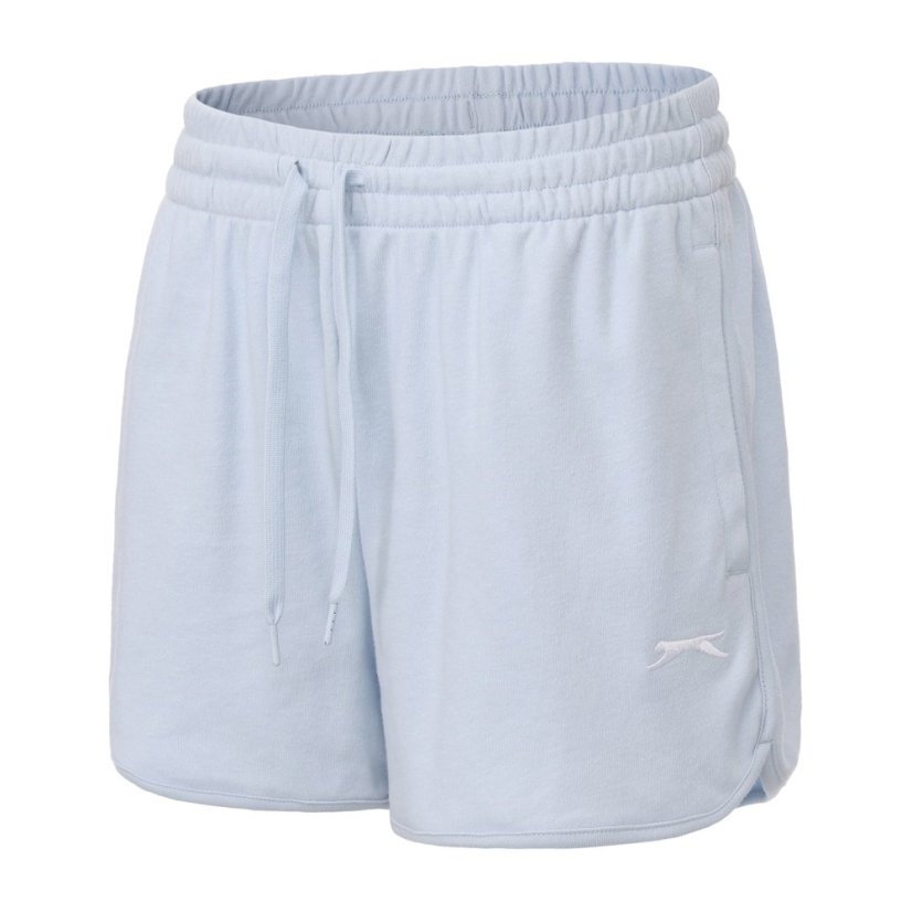 Slazenger Fleece Interlock Shorts Womens Light Blue