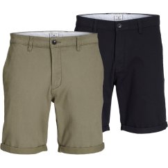 Jack and Jones 2-Pack Dave Chino Short Mens Grey/Black