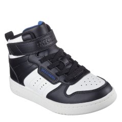 Skechers High Top Gore & Strap Sneaker W Qtr High-Top Trainers Unisex Kids Black/White