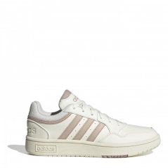 adidas Hoops 3.0 Ladies Trainers White/Taupe