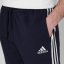 adidas Essentials Fleece Tapered Cuff 3-Stripes Joggers M Navy/White