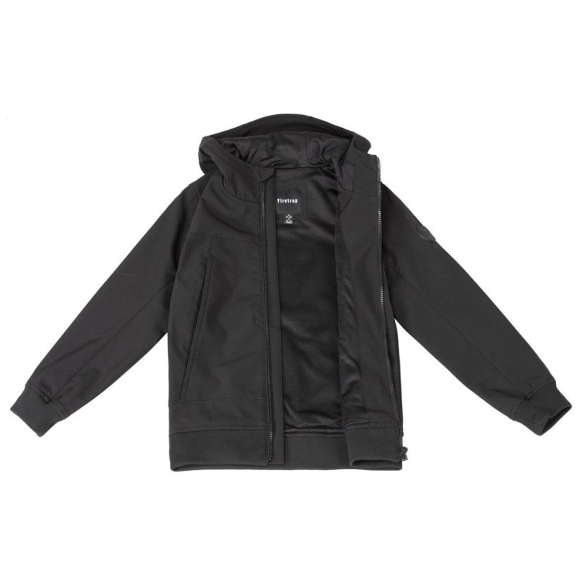 Firetrap Kids' Pocket Hooded Long Sleeve Softshell Jacket Black