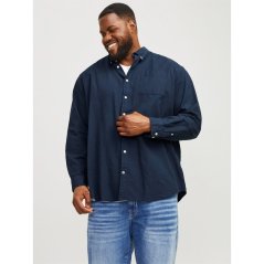 Jack and Jones Oxford Shirt Mens Plus Size Navy Blazer