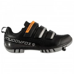 Muddyfox MTB100 Junior Cycling Shoes Black/Grey