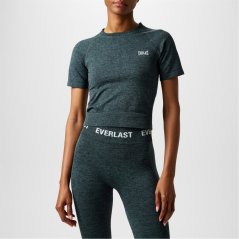 Everlast Women's Short-Sleeve Performance Gym Top Green Marl