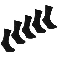 Slazenger Crew Socks 5 Pack Childs Black