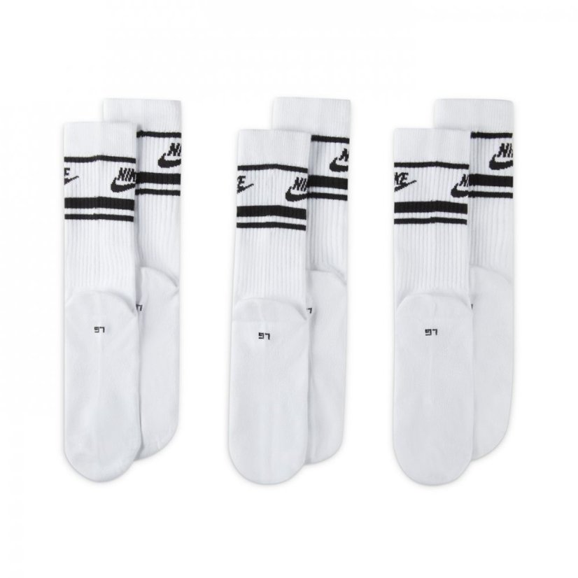 Nike Sportswear Dri-FIT Everyday Essential Crew Socks (3 Pairs) White/Black