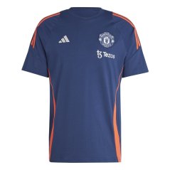 adidas Manchester United Tiro 24 T-Shirt 2024 2025 Adults Indigo/Brt Red