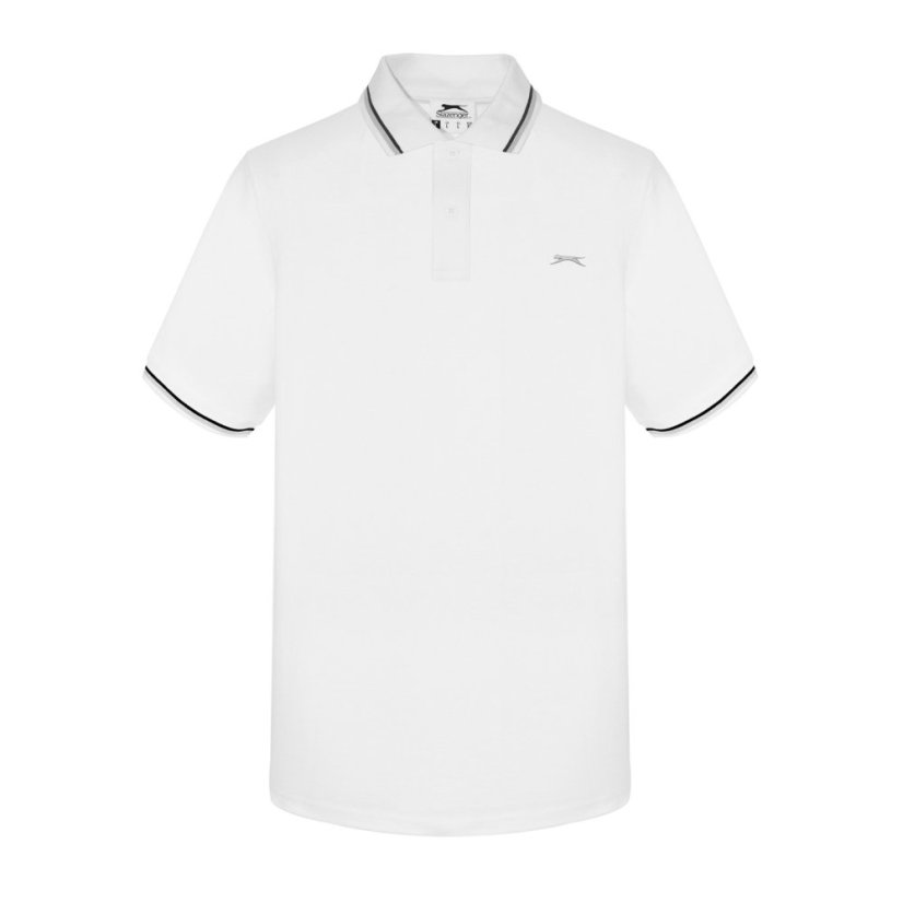 Slazenger Tipped pánské polo tričko White