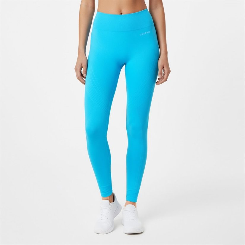 USA Pro Core High Rise Seamless Tights Womens Aqua
