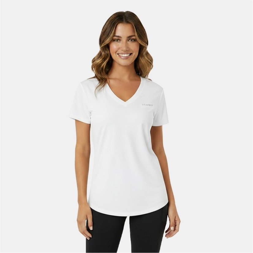 USA Pro The USA Pro Tech V Tee Ladies White
