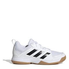 adidas Ligra 7 Kids Squash Shoes White/Black