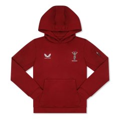 Castore Unisex Kids Harlequins Overhead Hoodie 2025 2026 Sun-DriedTomato