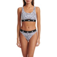 adidas Active Comfort Cotton Scoop Bralette White&Print