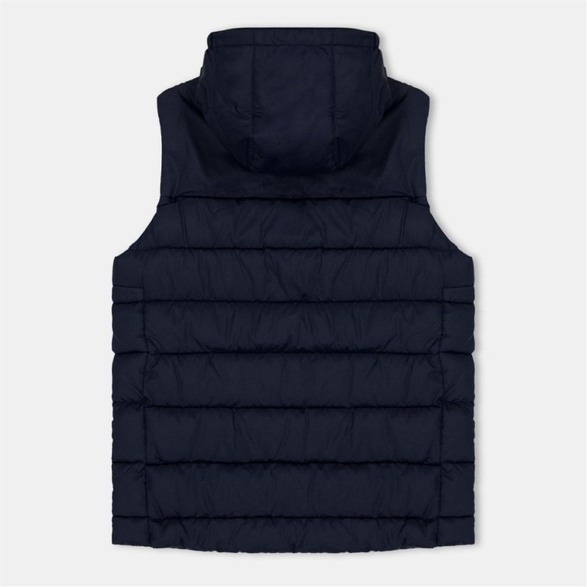 Hype Kids' Detachable Hood Gilet Navy/Pink