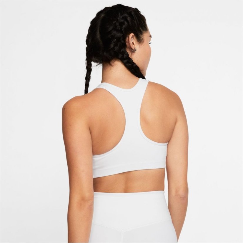 Nike Swoosh Women's Medium-Support 1-Piece Pad Sports Bra White