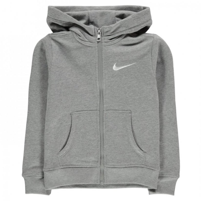 Nike Club Zipped Hoodie Infants Grey