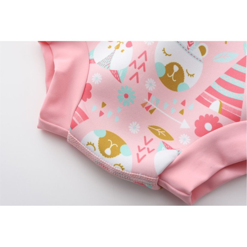 Star One Piece Swimsuit Babies Pink AOP
