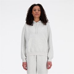 New Balance Women's French Terry Hoodie Grey Marl