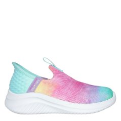 Skechers Kids' Multi Print Stretch Fit Slip On Trainers Multi