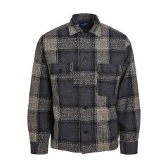 Jack and Jones Men's Boucle Overshirt Iron Gate